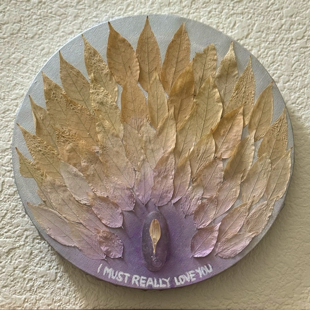 “I Must Really Love You" | Original Art Pressed Leaf Mixed Media